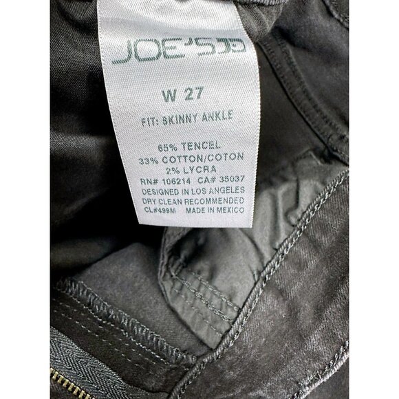 Joe's Jeans Fit 24, Size 27 Nikitia Black Skinny Ankle Zip Pocket GPVNTK5968 - Picture 9 of 13